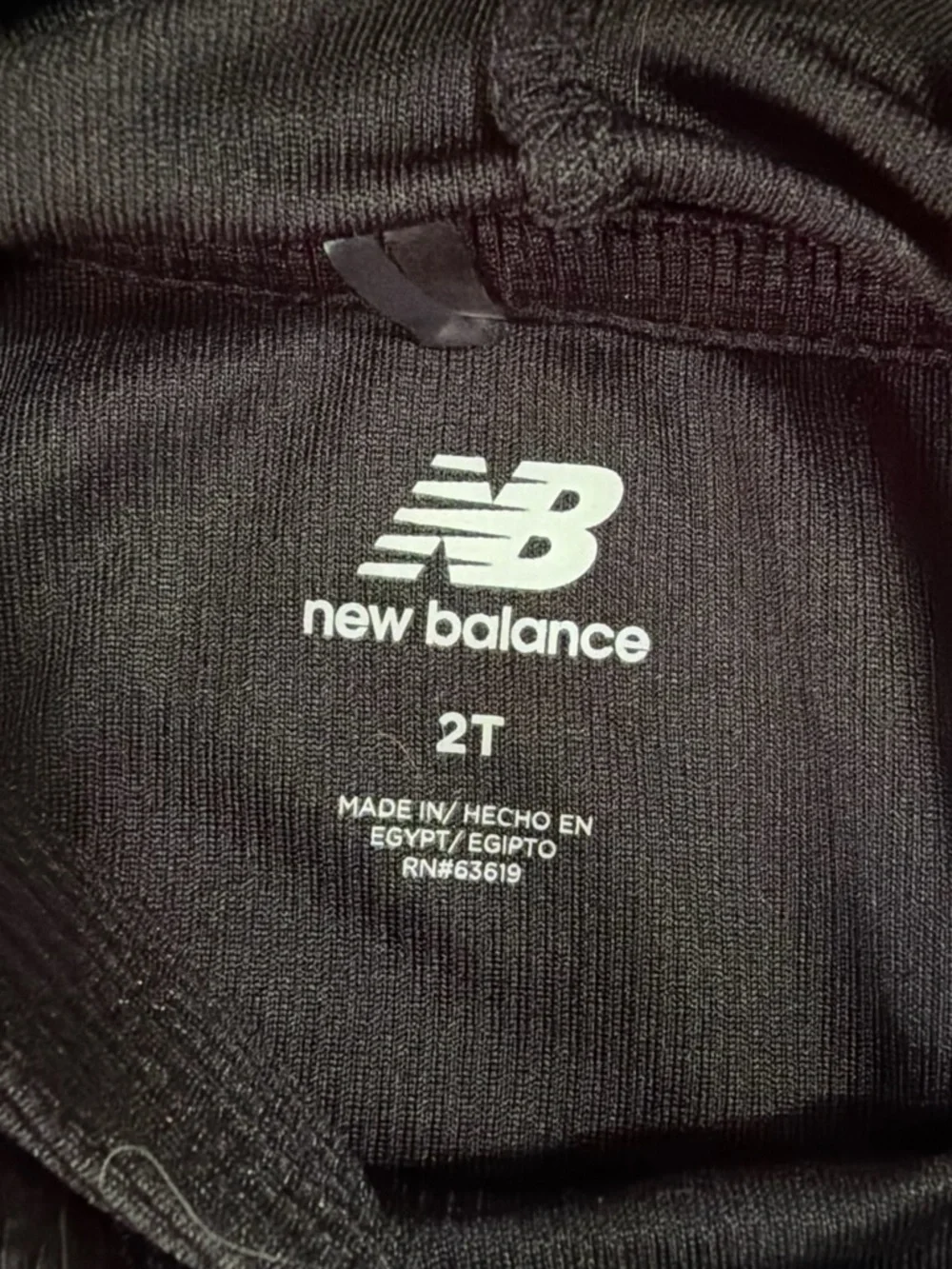 New Balance Black Hooded Kids Sweatshirt with White Logo